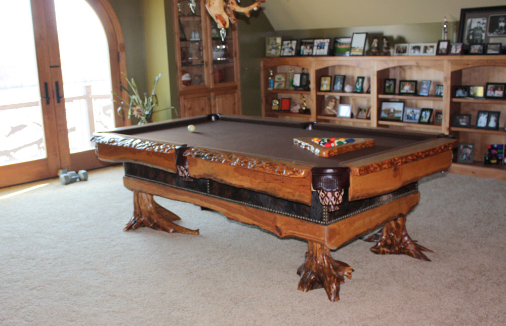 Curly Cherry Pool Table