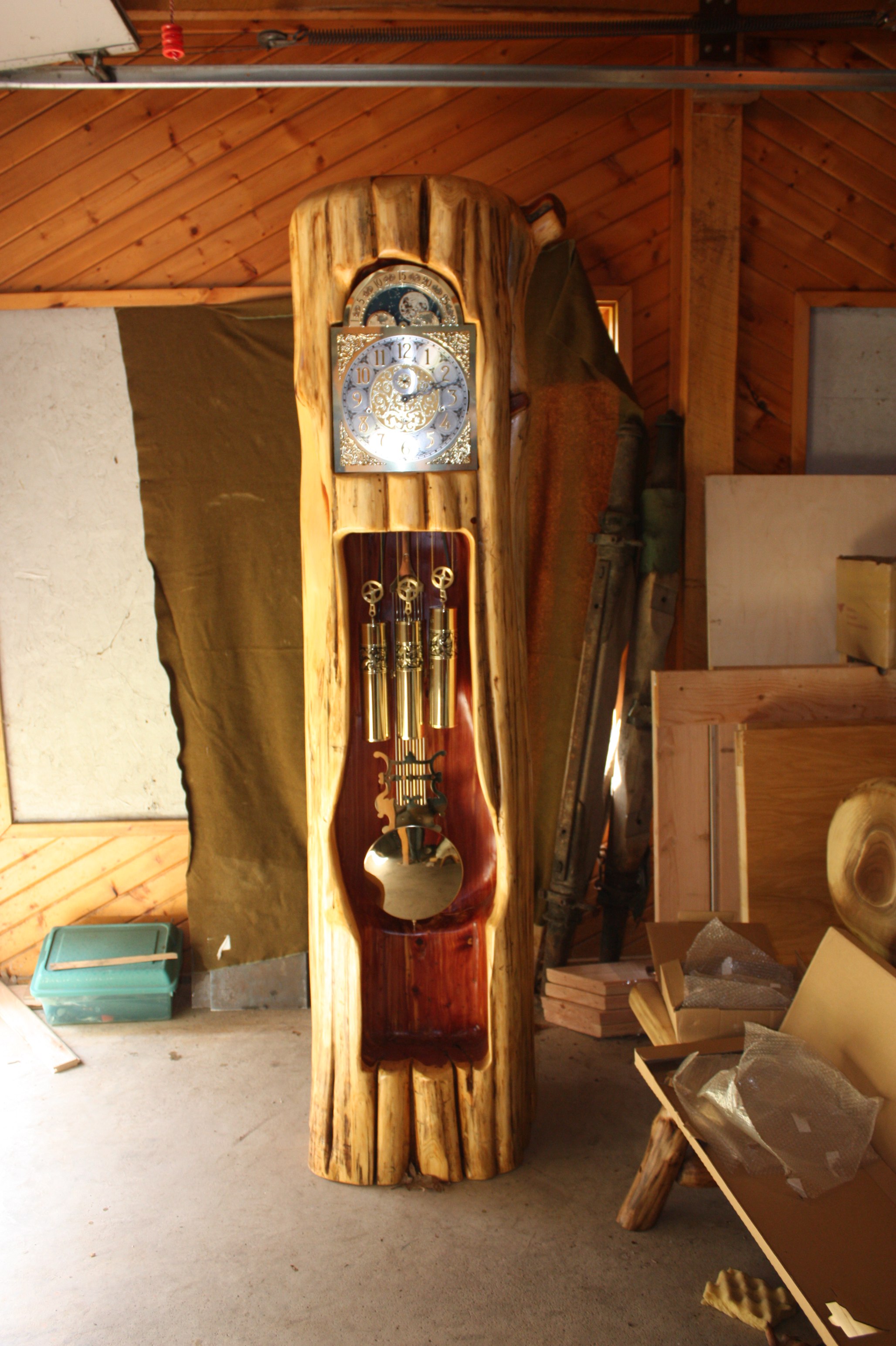 RED CEDAR GRANDFATHER CLOCK