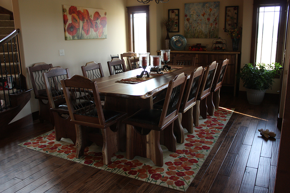 9′ Natural Slab Walnut Table