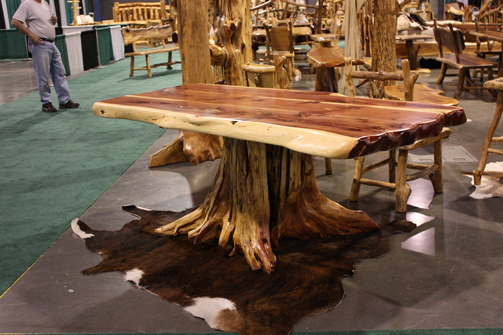 7′ Cedar Root  Natural Slab Table