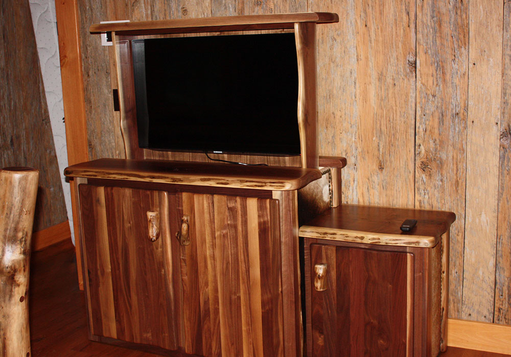 Walnut TV lift