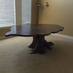 Rustic Leaf Shaped table poplar wood