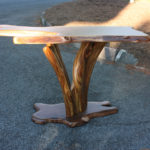 rustic walnut sofa table